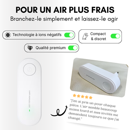 Purificateur d’air à brancher à ions négatifs